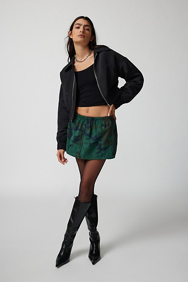 Urban Renewal Remade Overdyed Camo Mini Skirt In Green, Women's At Urban Outfitters