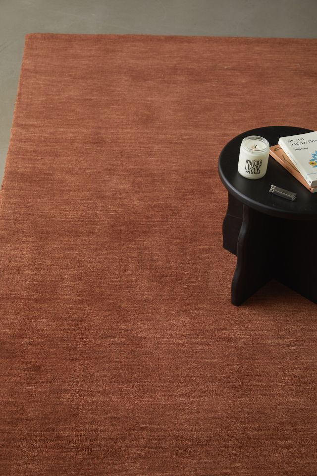 Handmade Green Wool 9' x 12' Rectangular Rug