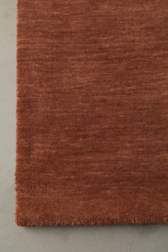 Handmade Green Wool 9' x 12' Rectangular Rug