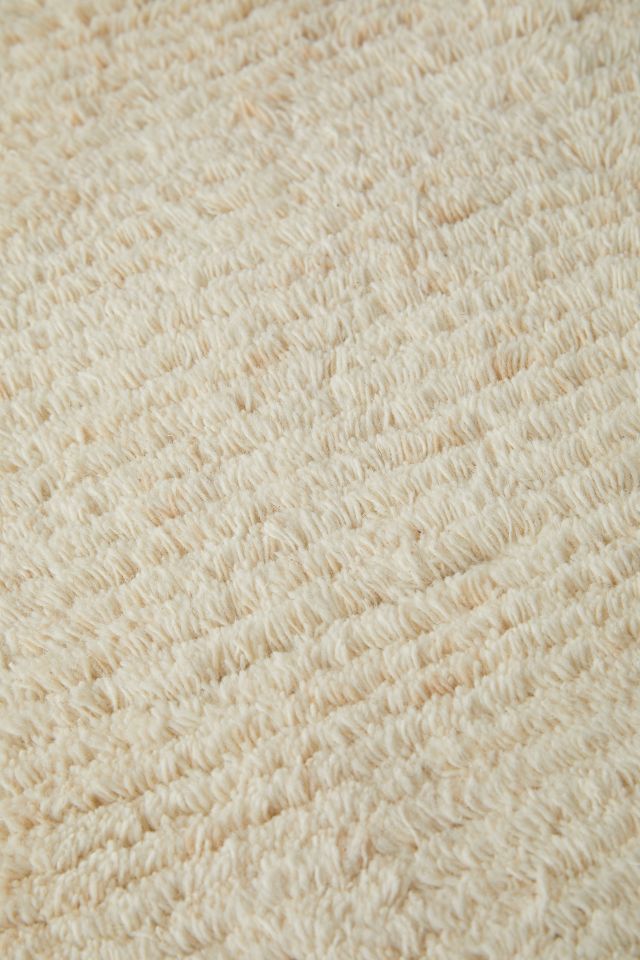 Ivory Hand-Tufted Wool Rug with Cotton Backing, 8x10