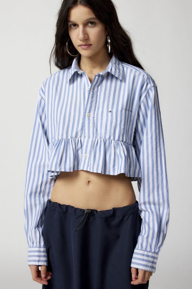 Urban Renewal Remade Ruffle Cropped Peplum Shirt #2