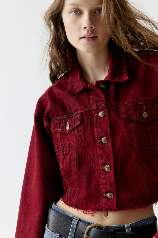 Urban Renewal Remade Overdyed Cropped Y2K Denim Jacket #2