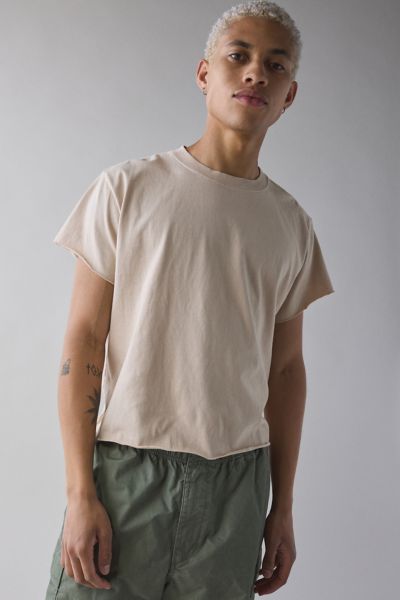 ReMADE By UO Boxy Cropped Raw Cut Tee Product Page