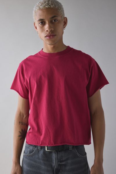 ReMADE By UO Boxy Cropped Raw Cut Tee Product Page