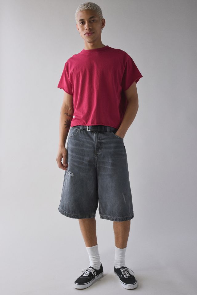 Urban Renewal Remade Boxy Cropped Raw Cut Tee