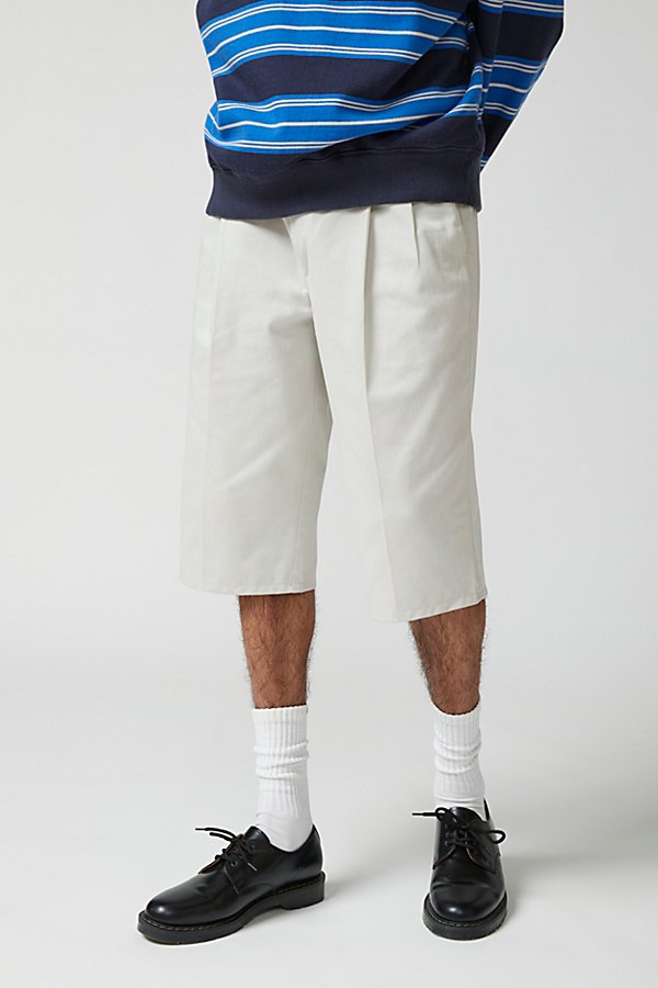 Urban Renewal Remade Longline Chino Short In Khaki, Men's At Urban Outfitters