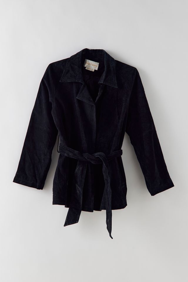 Vintage Minimalist Suede Short Jacket Coat