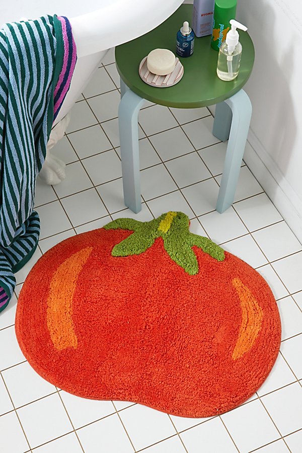 Urban Outfitters Tomato Bath Mat In Red At