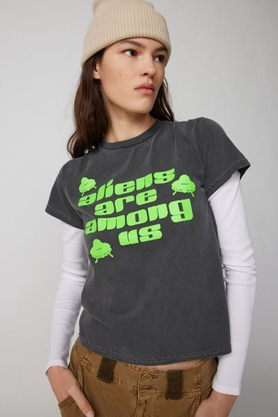 Urban Outfitters Aliens Are Among Us Graphic Tee In Black, Women's At