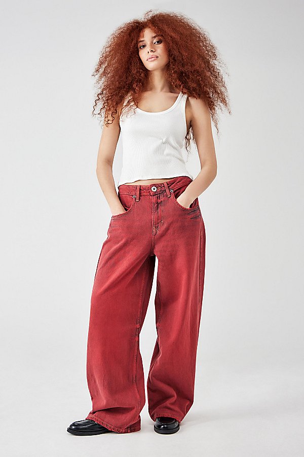 Bdg Grunge Red Jaya Baggy Jean In Red At Urban Outfitters
