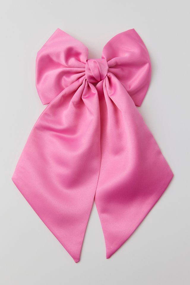 White Auburn Bow Barrette