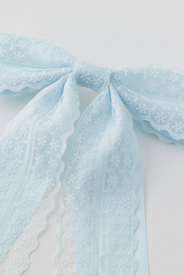 Dolly Satin Lace Hair Bow Barrette Clip #2
