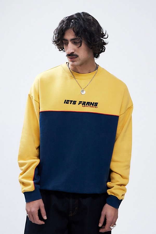 Iets Frans .  .panel Sweatshirt In Yellow, Men's At Urban Outfitters