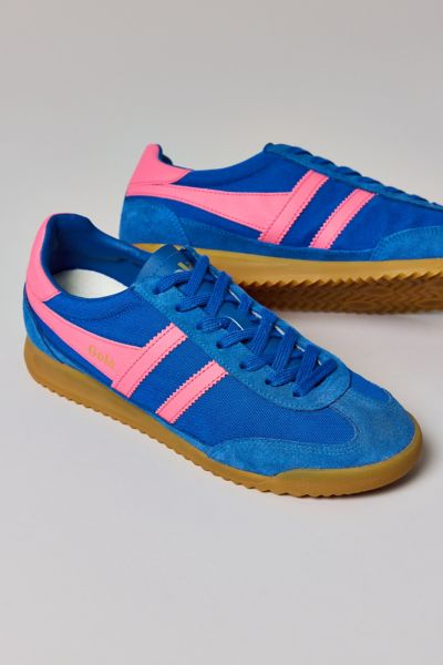 GOLA WOMEN'S TORNADO SNEAKER IN SAPPHIRE/FLURO PINK, WOMEN'S AT URBAN OUTFITTERS 