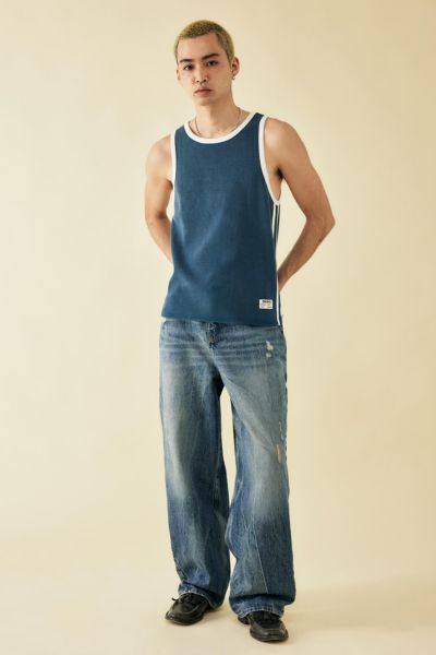 BDG Navy Tipped Ringer Tank Top