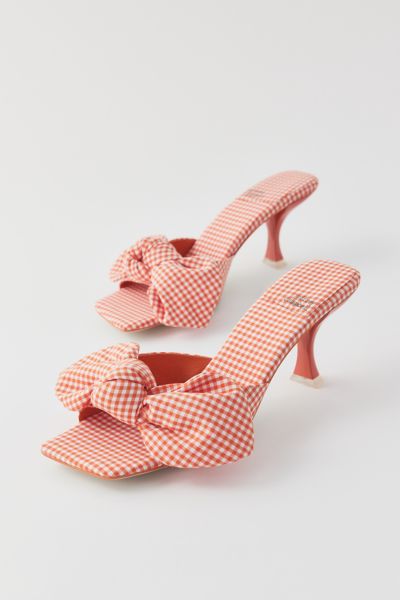 Jeffrey Campbell Mr.-Big-Bow Gingham Heeled Mule