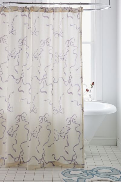 Printed Bows Shower Curtain