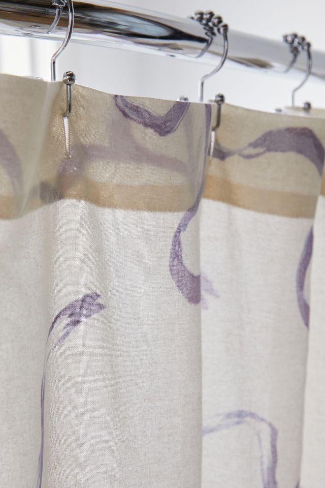 Printed Bows Cotton Shower Curtain #2