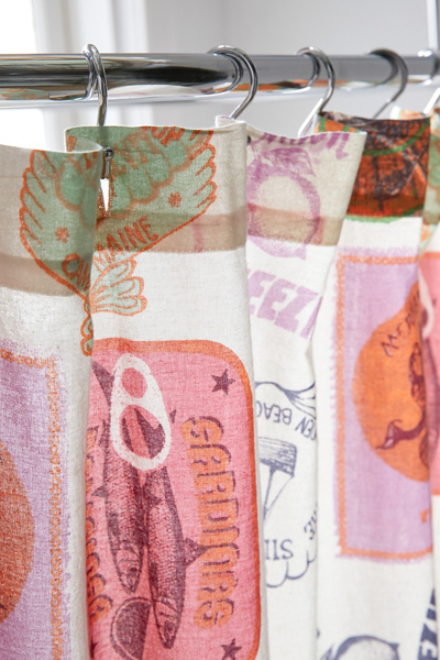 Coastal Vibes Patterned Shower Curtain - Thumbnail 3