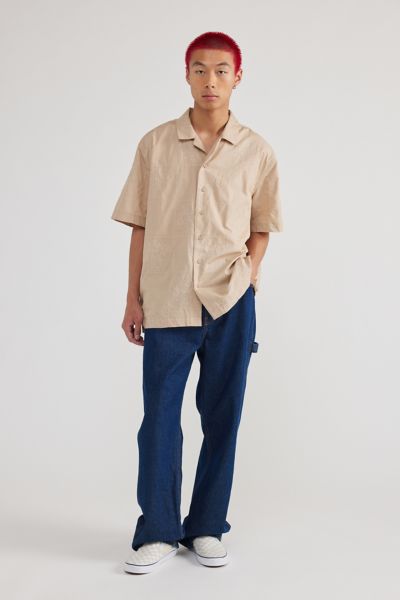 BDG Floral Windowpane Embroidered Shirt