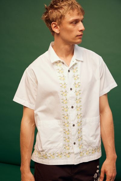 Obey Tres Woven Short Sleeve Shirt Top In White, Men's At Urban Outfitters