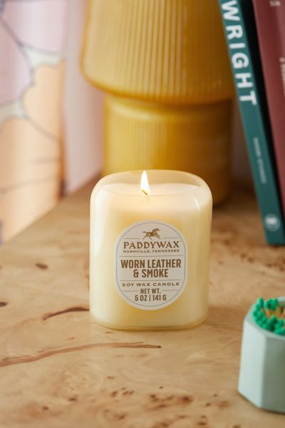 Shop Paddywax Vista 12 oz Candle In Worn Leather/smoke At Urban Outfitters