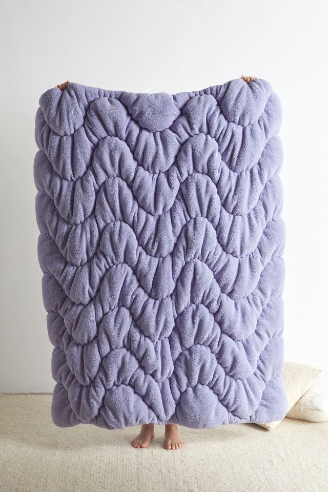Gwendolyn Fleece Puffy Throw Blanket #1