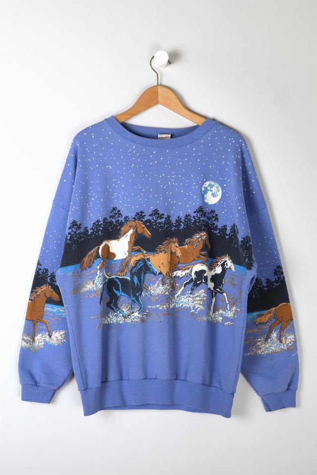 Vintage 90s Horses & Moon Sweatshirt