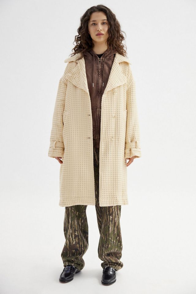 UO Emma Waffle Trench Coat