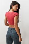 Out From Under Go For Gold Pointelle Notched Top