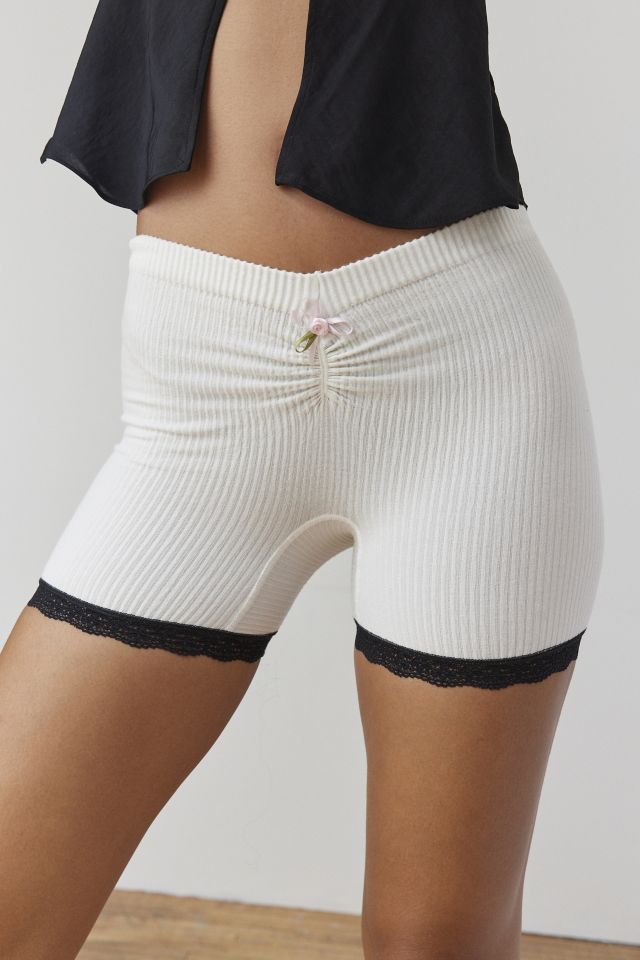 Out From Under Seamless Lace Trim Bike Short #1