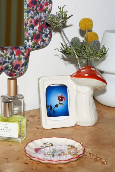 Shop Urban Outfitters Mushroom Instax Picture Frame Vase In Red At