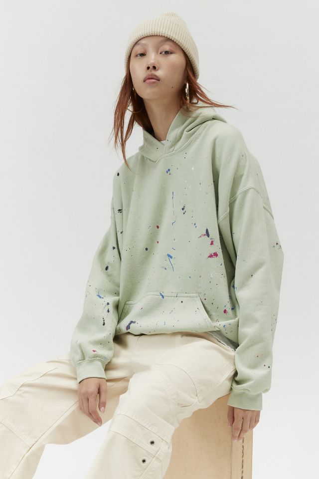 Urban Renewal Remade Paint Splatter Hoodie Sweatshirt Urban Outfitters