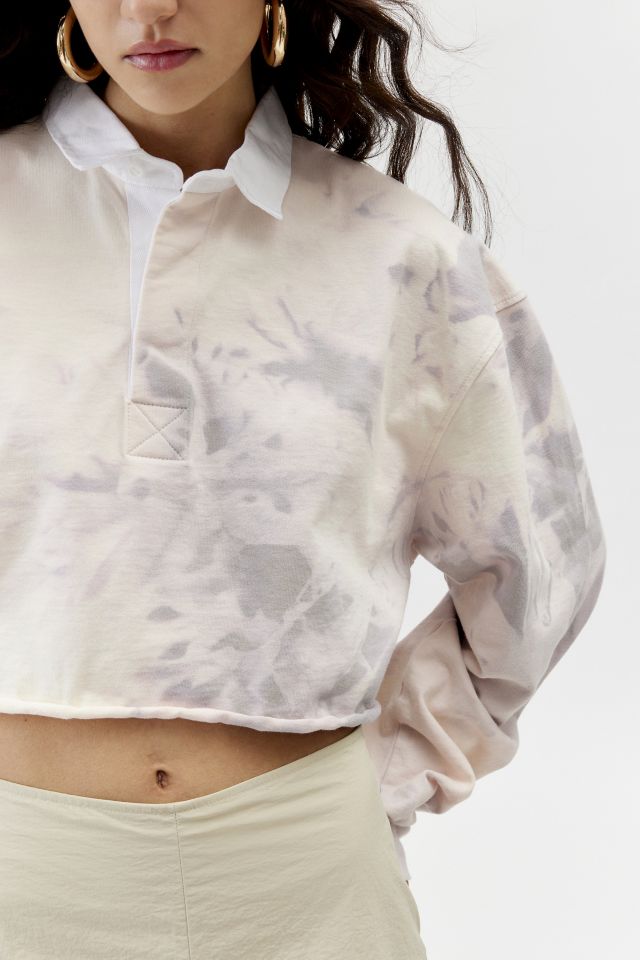 Urban Renewal Remade Bleached Cropped Rugby Shirt #1