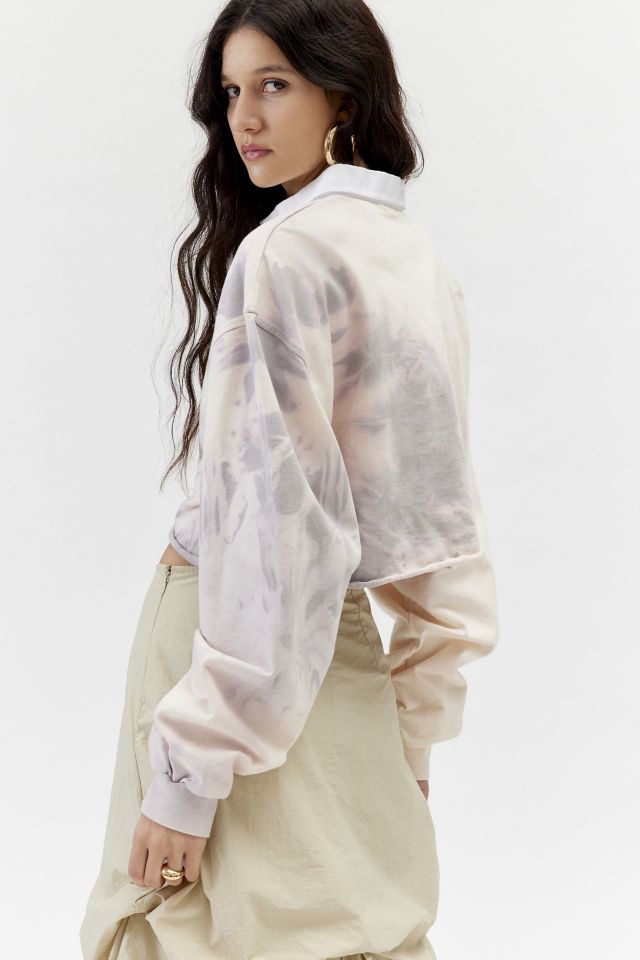 Urban Renewal Remade Bleached Cropped Rugby Shirt #2