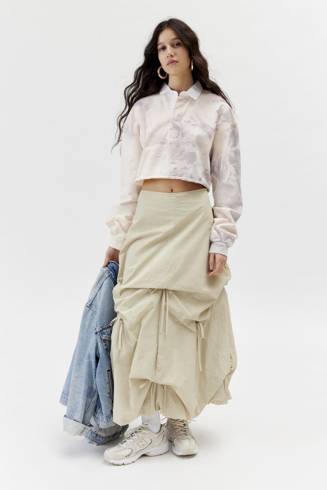 Urban Renewal Remade Bleached Cropped Rugby Shirt #3