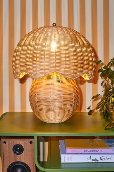 Shop Urban Outfitters Sylvia Rattan Table Lamp In Natural At