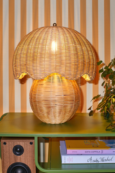 Sylvia Rattan Table Lamp | Urban Outfitters