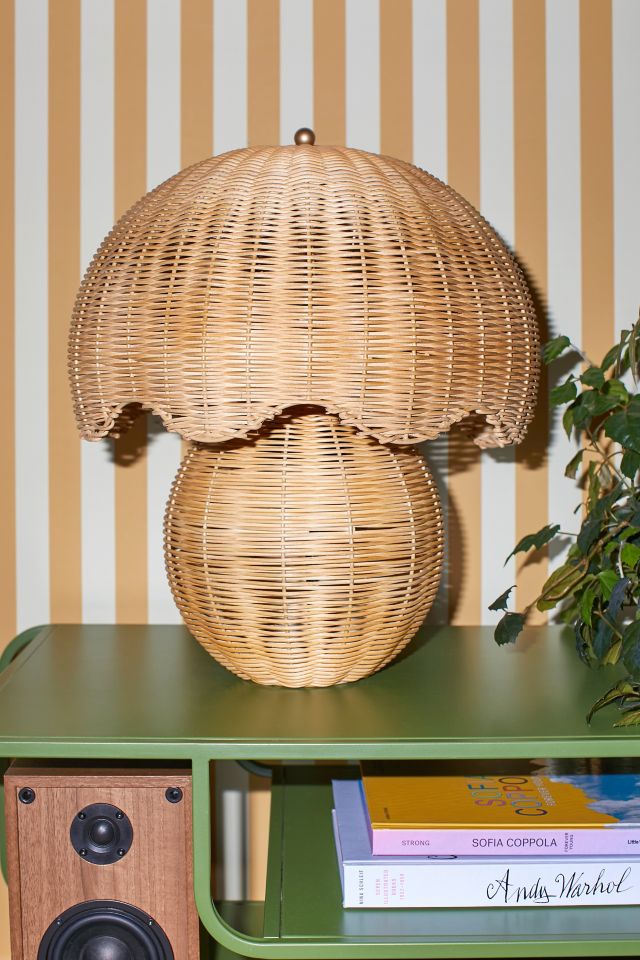 Sylvia Rattan Table Lamp #1