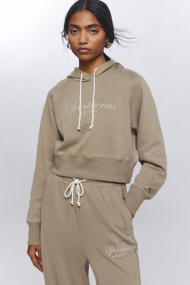 Puma Relaxed Cropped Hoodie Sweatshirt #3