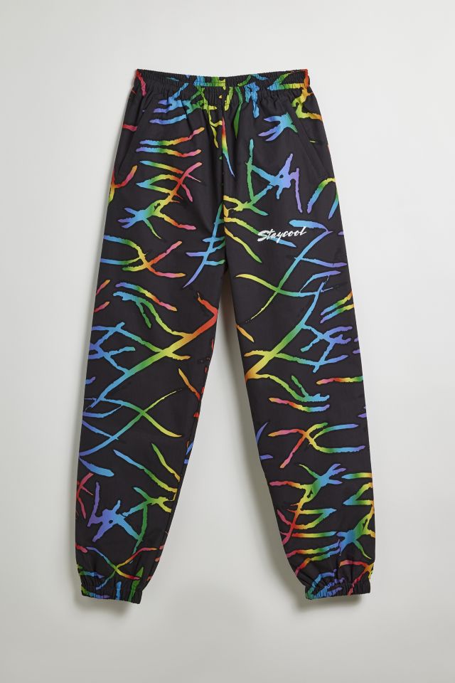 STAYCOOLNYC Electric Beach Printed Windbreaker Pant #1