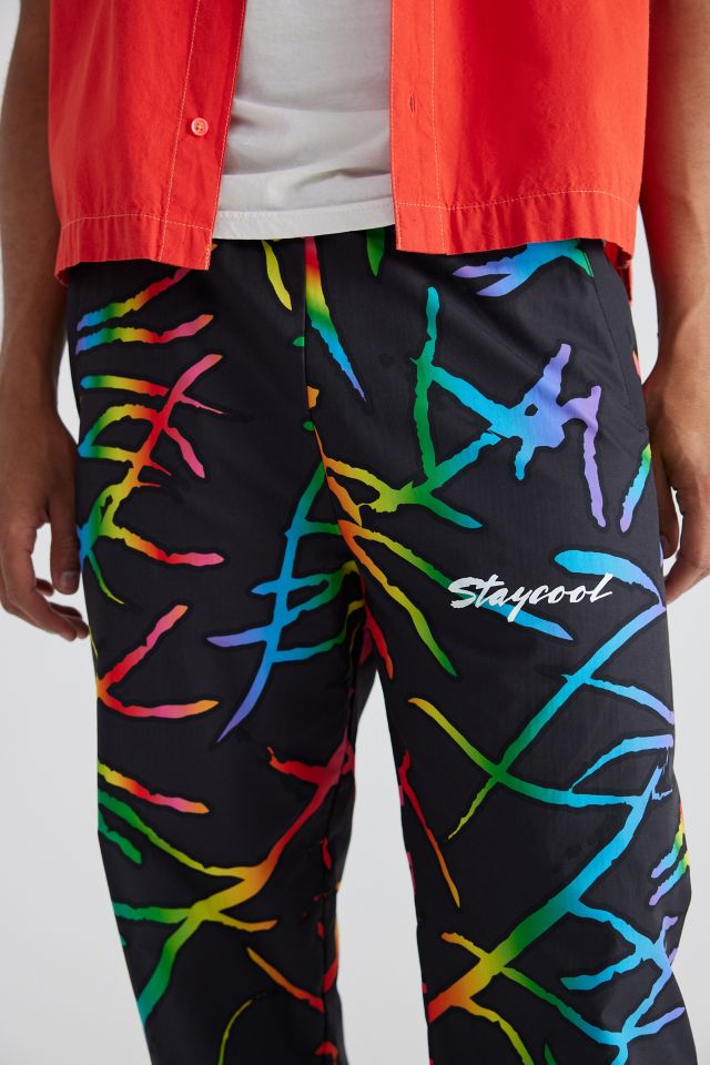 STAYCOOLNYC Electric Beach Printed Windbreaker Pant #4
