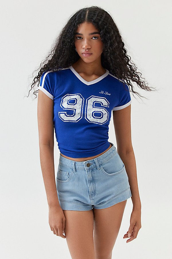 Shop Urban Outfitters Le Sport Baby Tee In Blue At