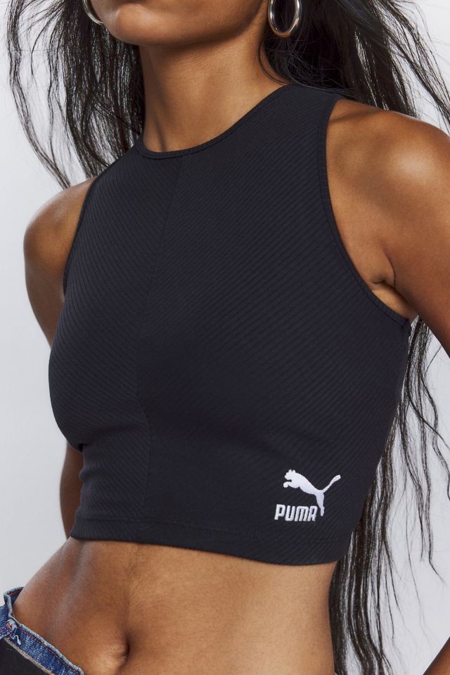 Puma Ribbed Knit Cropped Tank Top | Urban Outfitters