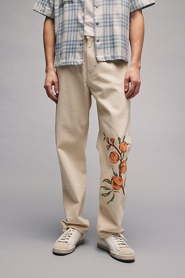 Bdg Fruit Print Utility Jean In Cream, Men's At Urban Outfitters