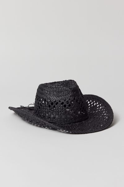 Shop Urban Outfitters Dakota Straw Cowboy Hat In Black, Women's At