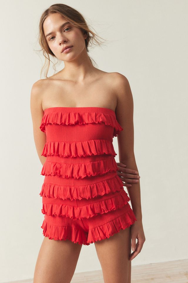 Out From Under Sweet Dreams Ruffled Romper | Urban Outfitters