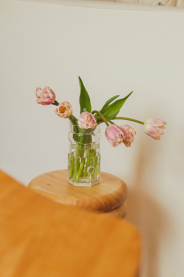 Areaware Glass Hex Vase In Clear At Urban Outfitters In Orange