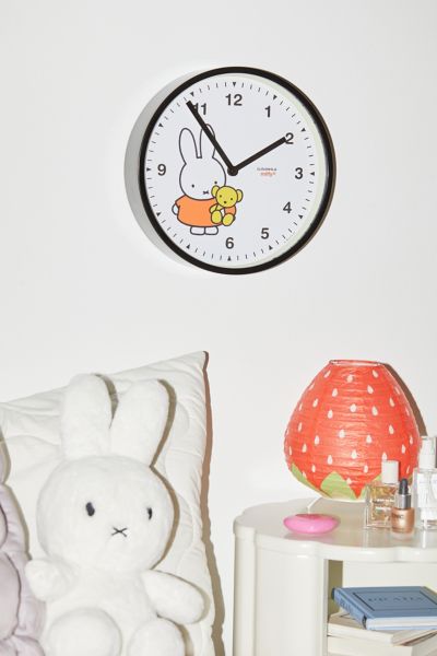 Shop Cloudnola Miffy & Teddy Wall Clock In Black At Urban Outfitters
