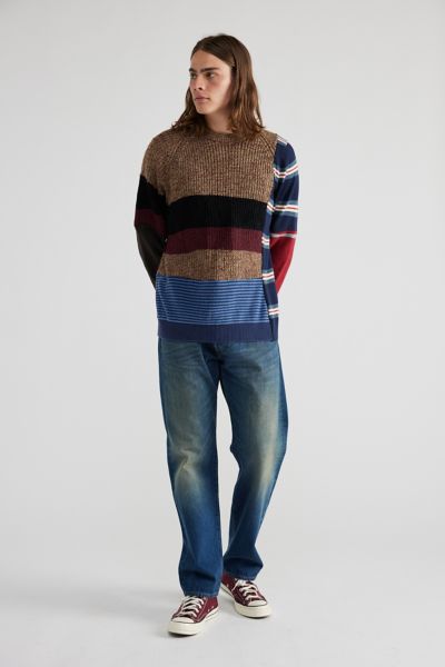 Urban Renewal Remade Pieced Argyle & Striped Sweater In Assorted, Men's At Urban Outfitters In Multi